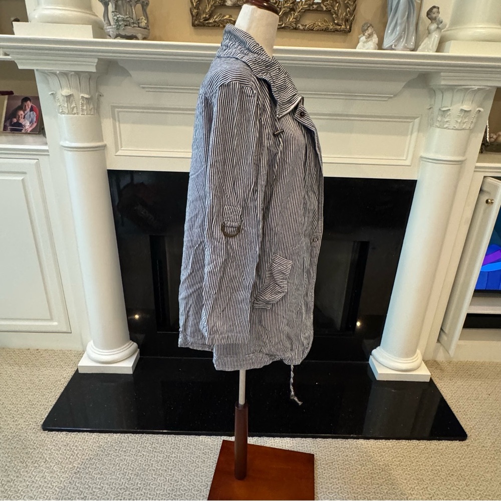 Ami Striped Utility Jacket With Drawstring Waist … - image 7